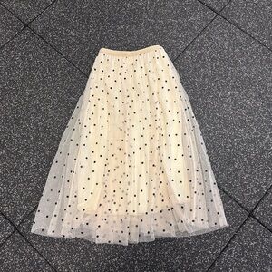 Asian layered Polka dots skirt A-line XS pretty